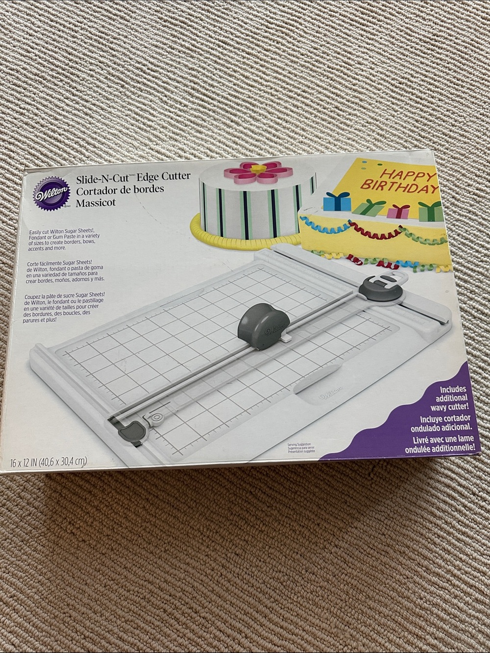 Wilton Slide-N-Cut Edge Cutter - White with Gray Accents